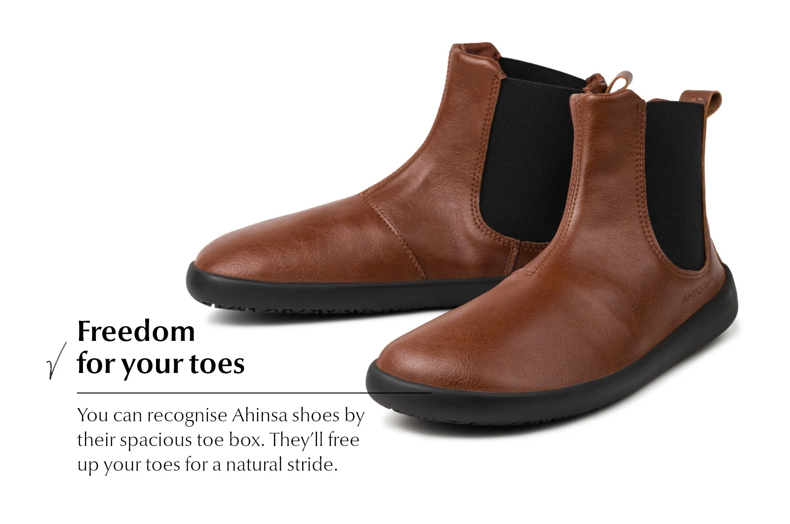 Ботинки Ahinsa Chelsea 2.0 Barefoot — коричневый, фото 3