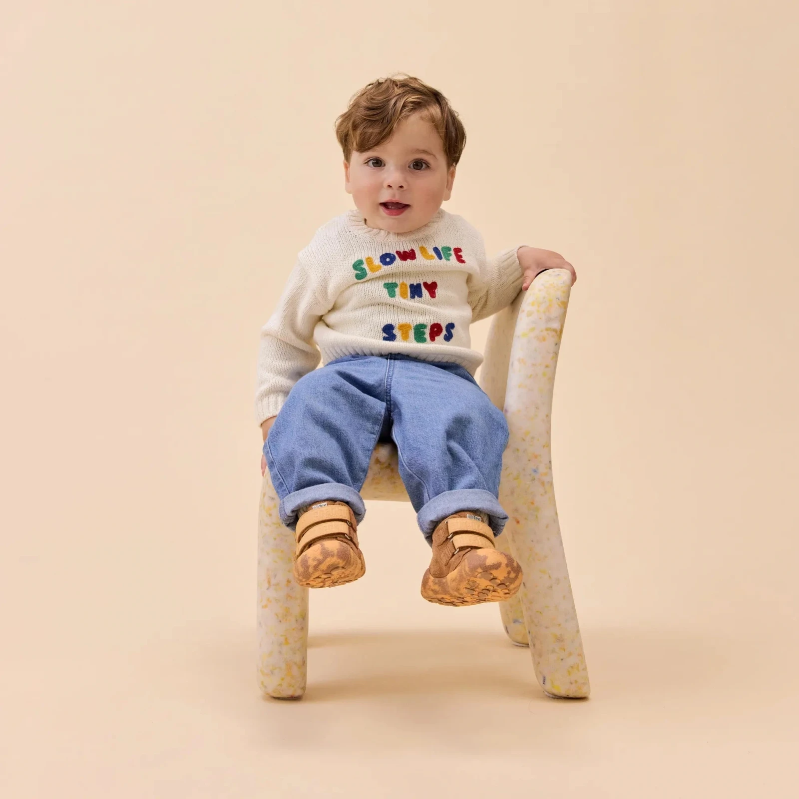 Обувь для первых шагов Affenzahn Talky Affenzahn — бежевый, фото 2