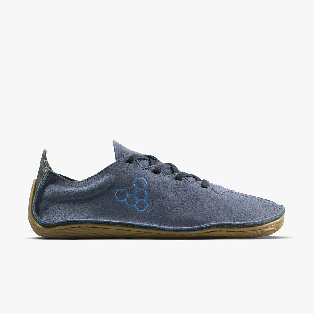 Мокасины Vivobarefoot Sensus II Grounding — мужская модель, синяя кожа с фактурой кракелюра