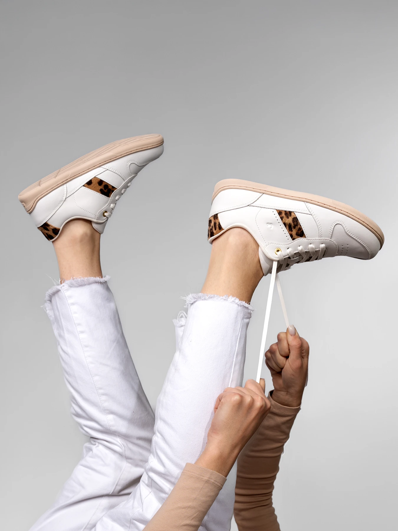 Босоногие кроссовки Be Lenka Cellestia - белый и леопардовый принт, фото 6
