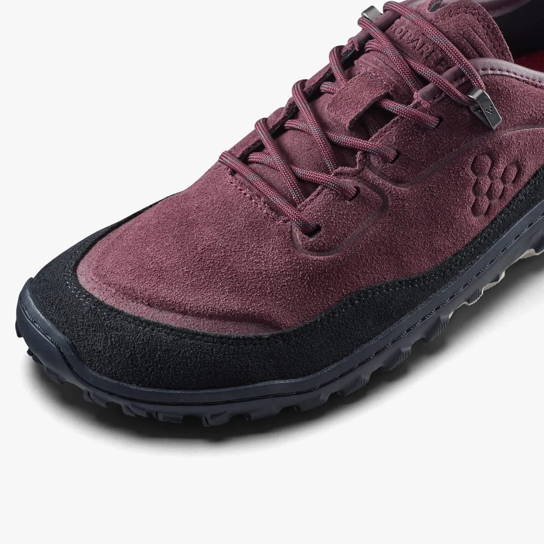 Кроссовки Vivobarefoot Tracker Leather AT Low II Suede — женская модель, бордовый, фото 7